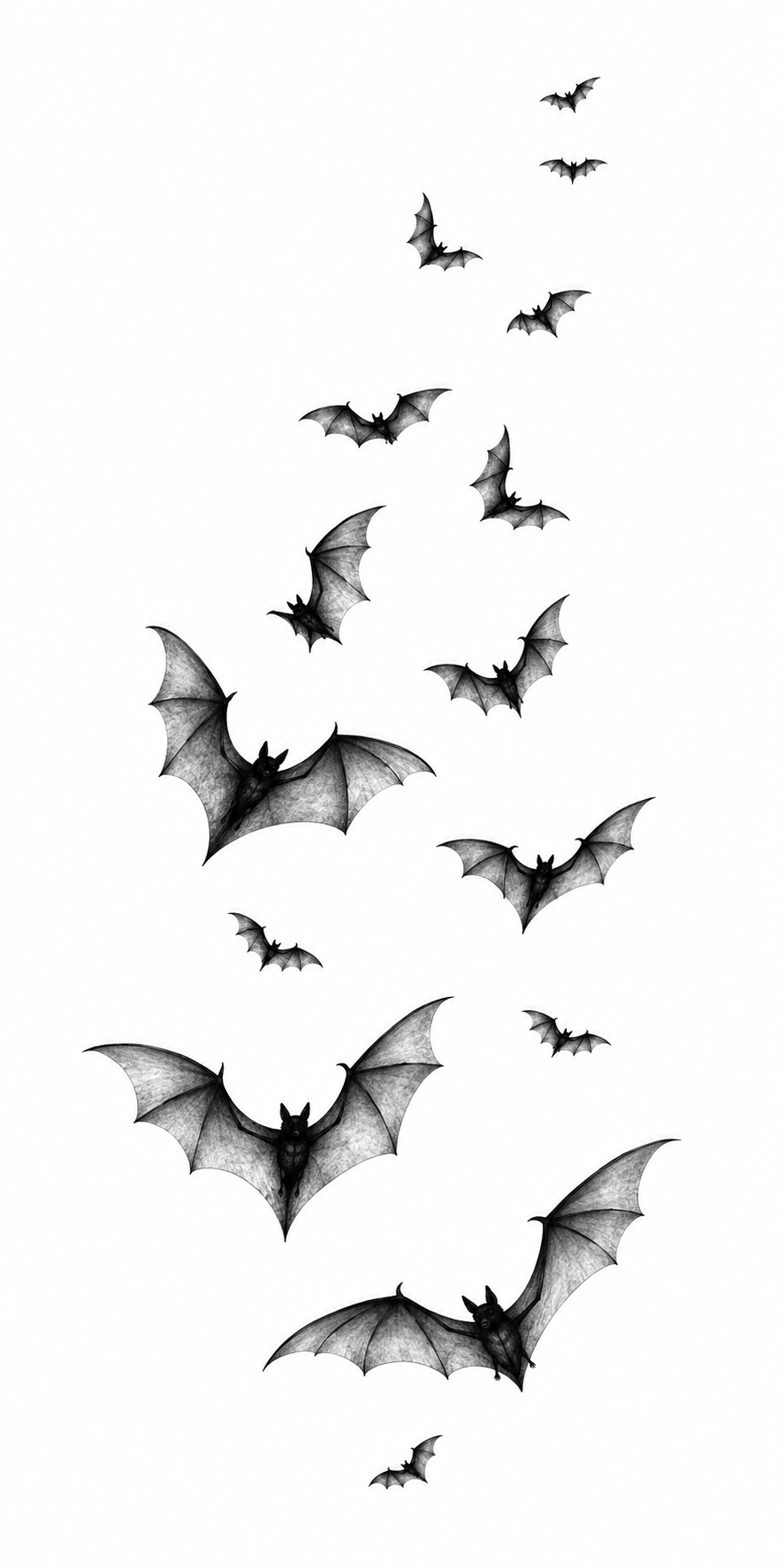 Bat Swarm — Halloween Temporary Tattoo | Phase