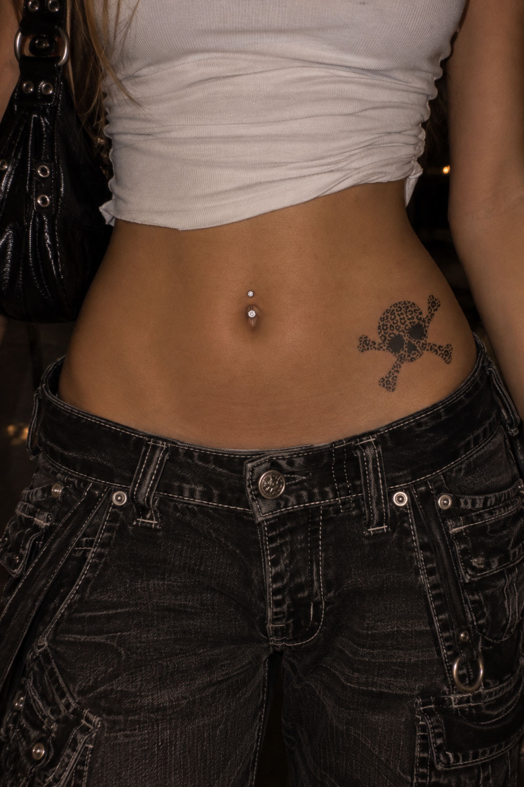 Y2K Skull — Halloween Temporary Tattoo | Phase