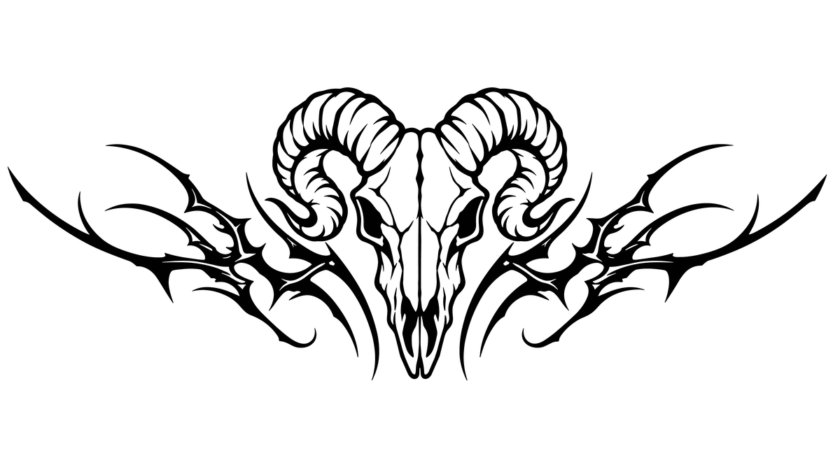 Ram Tramp Stamp — Halloween Temporary Tattoo | Phase