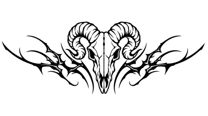 Ram Tramp Stamp — Halloween Temporary Tattoo | Phase