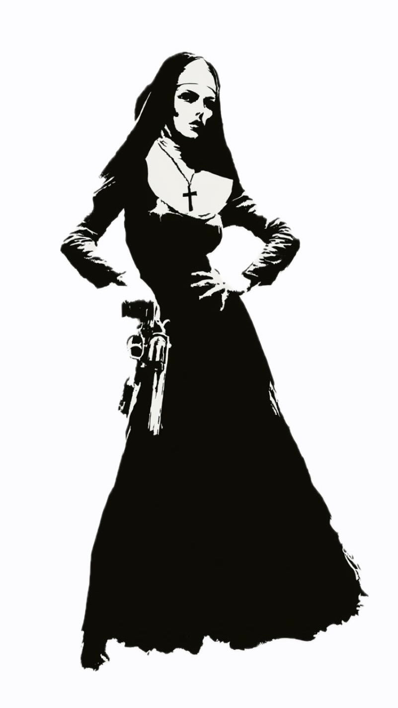 Nun with Gun — Temporary Tattoo Single | Phase