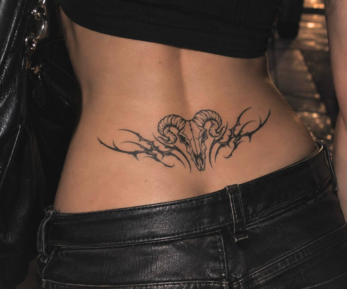 Ram Tramp Stamp — Halloween Temporary Tattoo | Phase