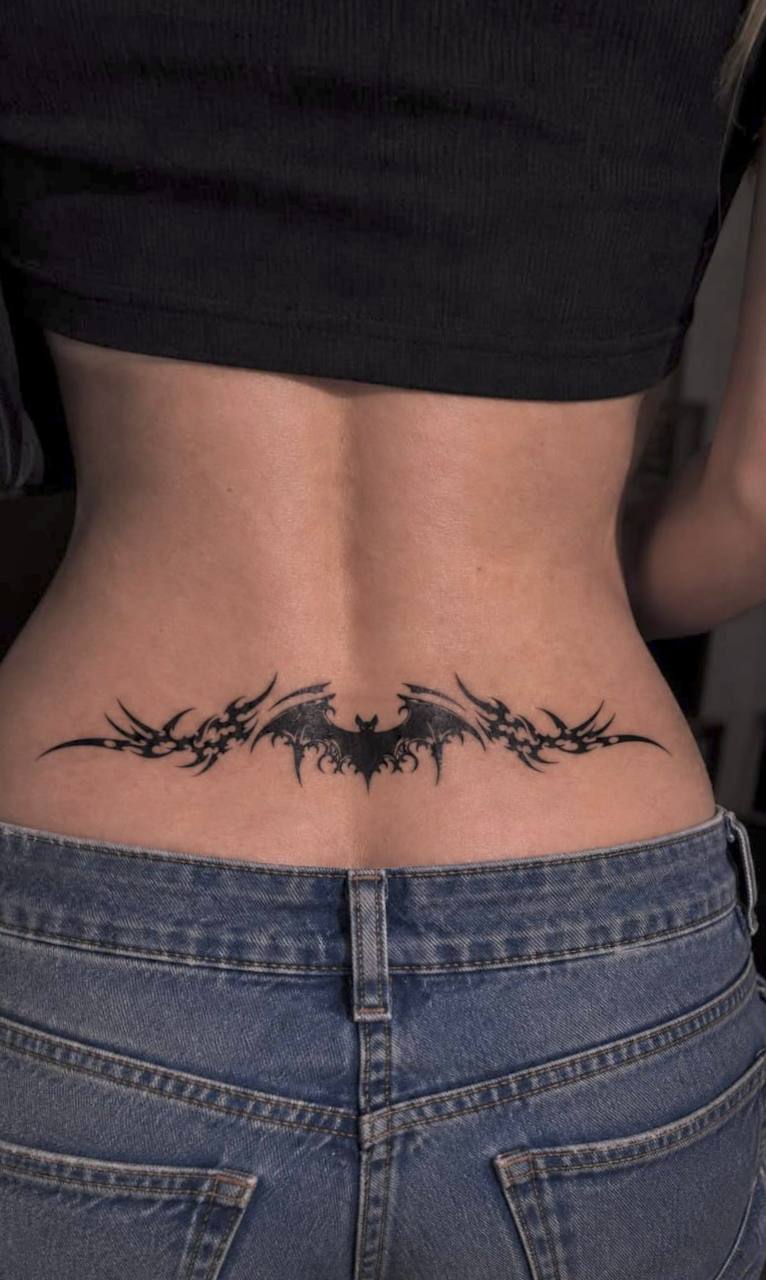 Bat Tramp Stamp — Halloween Temporary Tattoo | Phase